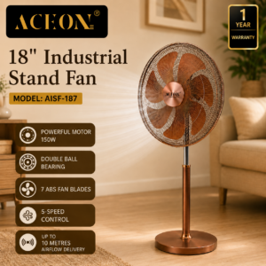 18" MODERN STAND FAN - MODEL AISF-187